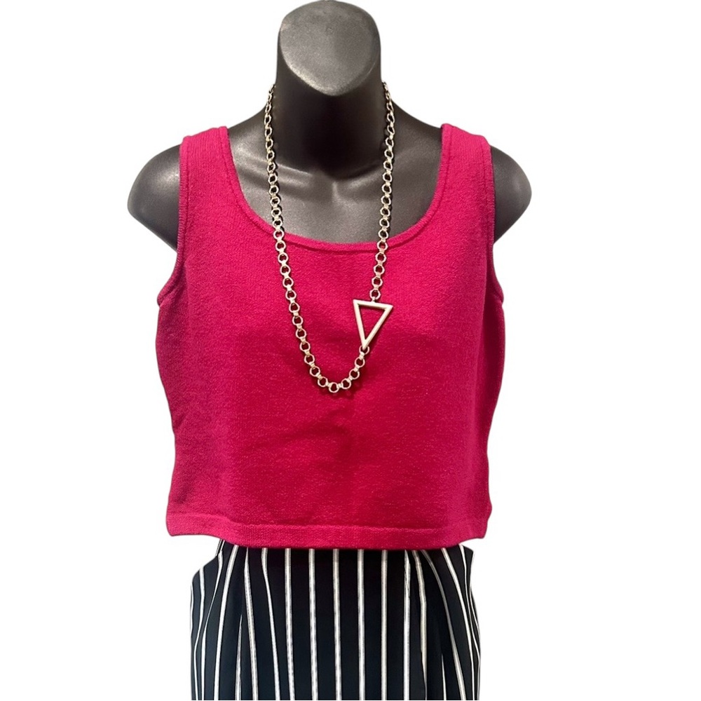 St. John Couture Vintage Crop Sweater Tank Small